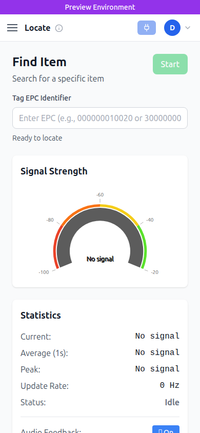 Locate mobile screenshot